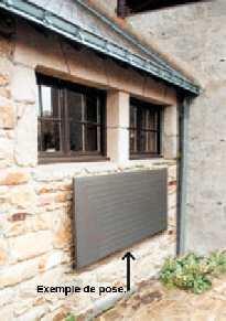 Panneau solaire thermodynamique en façade