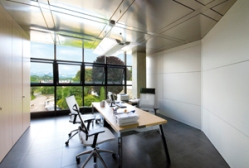 Plafond chauffant dans un bureau
