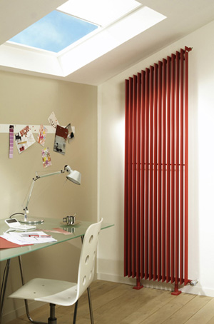 Radiateur décoratif à tubes verticaux