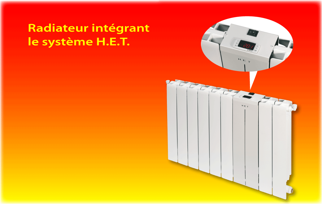 Schéma d’un radiateur avec système HET